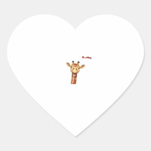 Emoji blij enthousiast Giraffe gezicht Hart Sticker