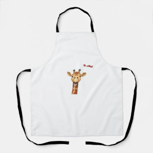 Emoji blij enthousiast Giraffe gezicht Schort
