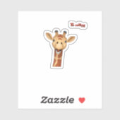 Emoji blij enthousiast Giraffe gezicht Sticker (Vel)