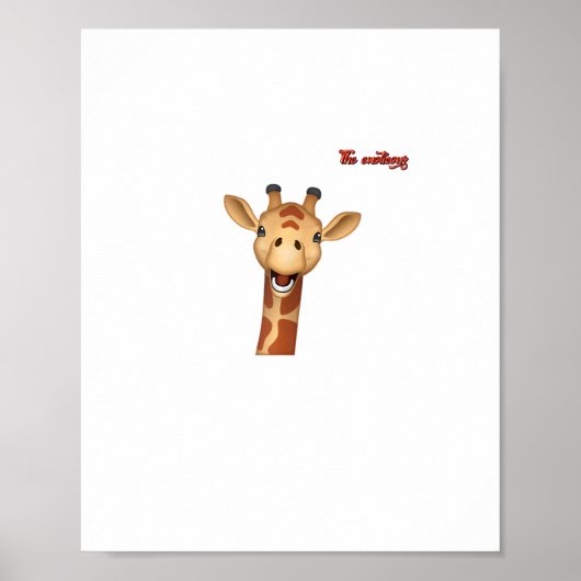 emoji blij enthousiaste giraffe gezicht poster (Voorkant)