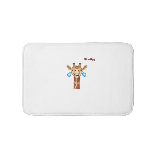 Emoji blij huilen giraffe gezicht badmat (Voorkant)