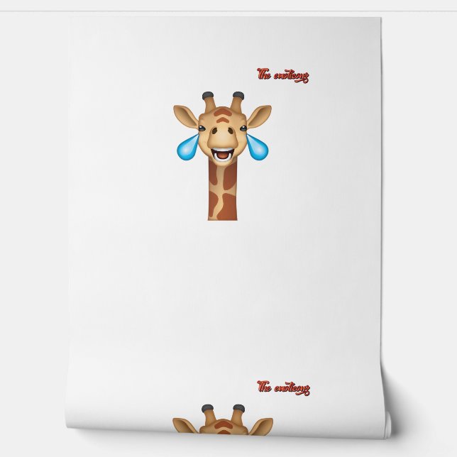Emoji blij huilen giraffe gezicht behang (Afrollen)