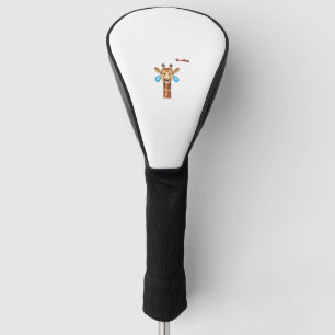 Emoji blij huilen giraffe gezicht golfheadcover