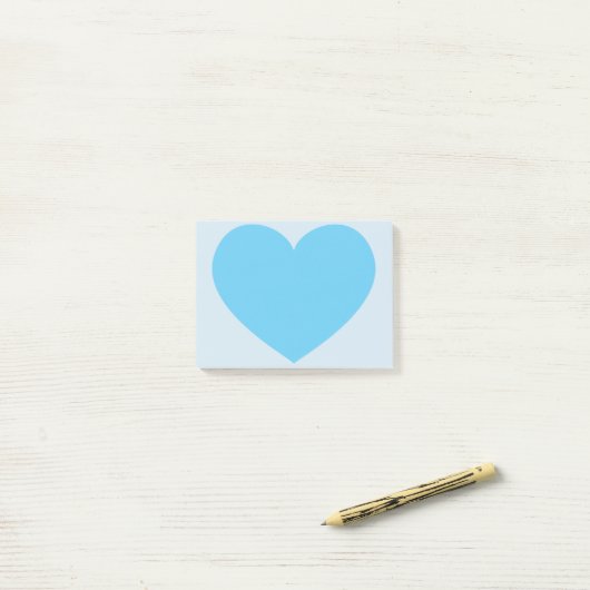Emoji Blue Heart Post-it Post-it® Notes (Op bureau)
