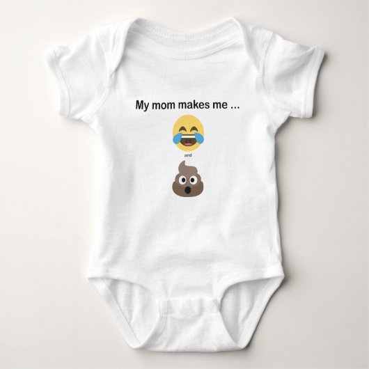 Emoji Bodysuit: Mijn moeder maakt me... lachen en  Romper (Voorkant)