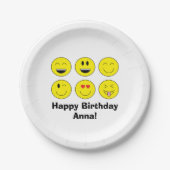 Emoji Borden voor gepersonaliseerd papier Papieren Bordje (Voorkant)