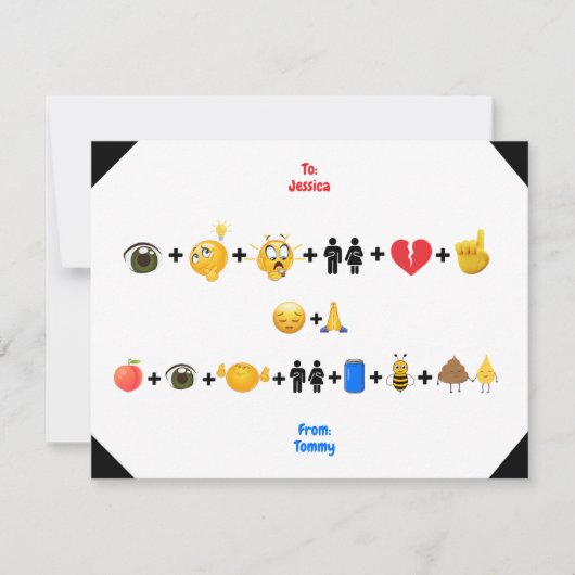 Emoji Breakup-Kaart Aankondiging (Voorkant)
