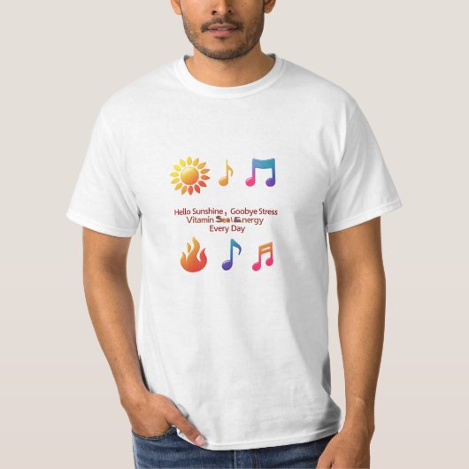 Emoji Burst "Vitamine Zee & Energie" Grafische waa T-shirt (Voorkant)