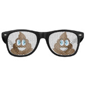 Emoji caca-Lunette Retro Zonnebril (Voorkant)