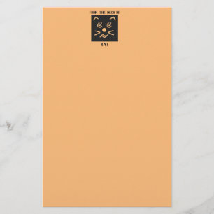 Emoji Cat Face en Jouw naam minimalist Briefpapier