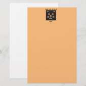 Emoji Cat Face en Jouw naam minimalist Briefpapier (Voorkant / Achterkant)