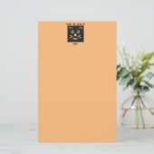 Emoji Cat Face en Jouw naam minimalist Briefpapier (Staand voorkant)