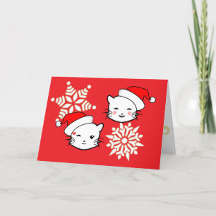 Emoji Cats Christmas Kaart