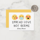 Emoji Classroom Valentijn - Geel Notitiekaartje (Voorkant / Achterkant in situ)