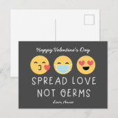 Emoji Classroom Valentijn - Grijs Briefkaart (Voorkant / Achterkant)