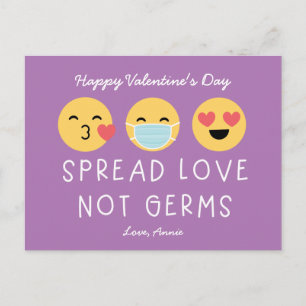 Emoji Classroom Valentine - Purple Briefkaart