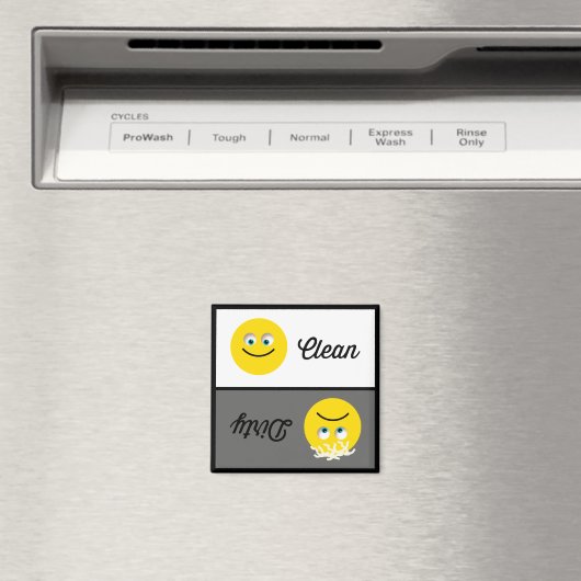 Emoji Clean Dirty Dishwasher Magnet (Insitu (Vaatwasser))