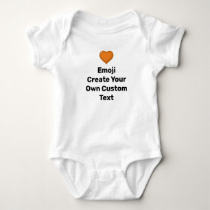 Emoji Creëer Your Ewn Custom Text Baby Bodysuit