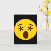 Emoji Crossed Out Eyes Yellow Smile Face  Kaart (Gele Bloem)