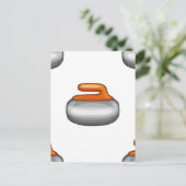 Emoji Curling Stone Briefkaart (Staand voorkant)