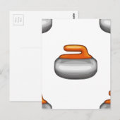 Emoji Curling Stone Briefkaart (Voorkant / Achterkant)