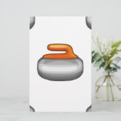 Emoji Curling Stone Briefpapier (Staand voorkant)