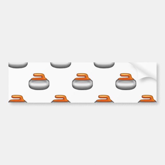 Emoji Curling Stone Bumpersticker (Voorkant)