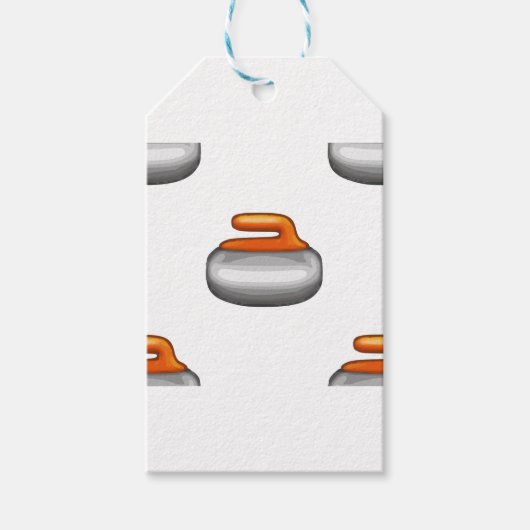 Emoji Curling Stone Cadeaulabel (Voorkant)