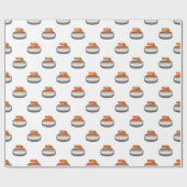 Emoji Curling Stone Cadeaupapier (Vlak)