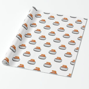 Emoji Curling Stone Cadeaupapier