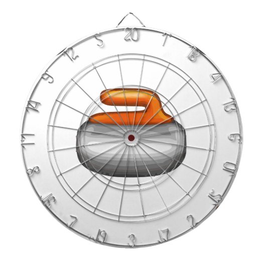 Emoji Curling Stone Dartbord (Voorkant)