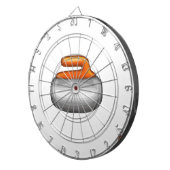 Emoji Curling Stone Dartbord (Voorkant Rechts)