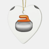 Emoji Curling Stone Keramisch Ornament (Links)