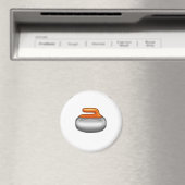 Emoji Curling Stone Magneet (Insitu (Vaatwasser))