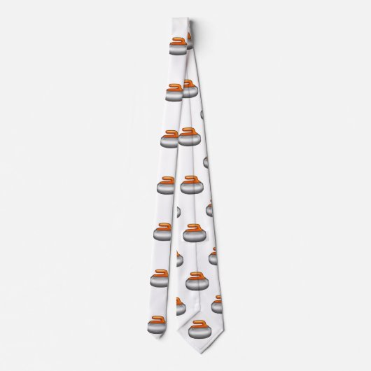 Emoji Curling Stone mensdon mannen necktie stropda Stropdas (Achterkant)