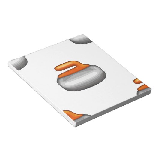 Emoji Curling Stone Notitieblok (Schuin)