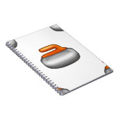 Emoji Curling Stone Notitieboek (Rechterzijde)
