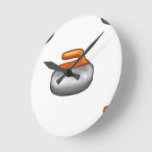 Emoji Curling Stone Ronde Klok (Hoek)