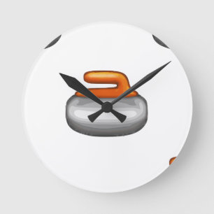 Emoji Curling Stone Ronde Klok