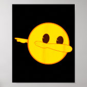 Emoji Dab Dabbing Yellow Smile Face  Poster (Voorkant)