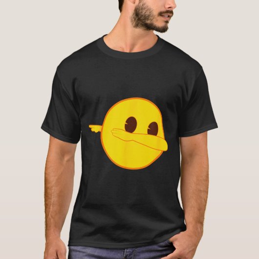 Emoji Dab Dabbing Yellow Smile Face  T-shirt (Voorkant)