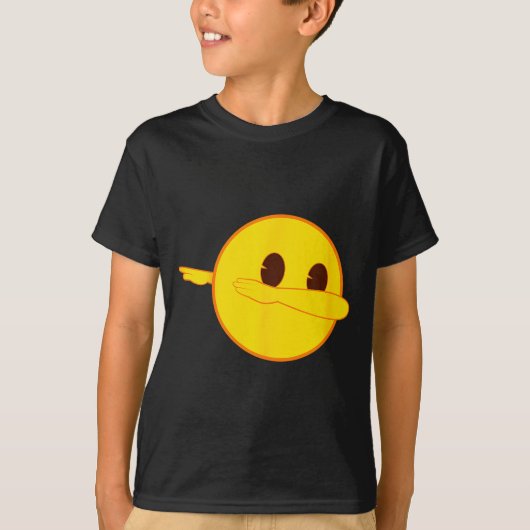 Emoji Dab Dabbing Yellow Smile Face  T-shirt (Voorkant)