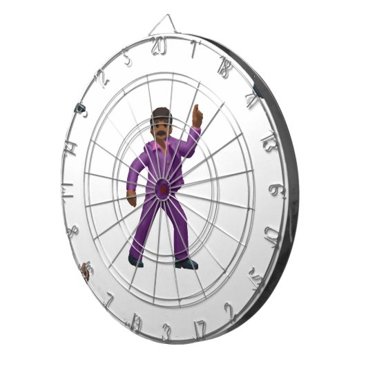 Emoji Dancing Man Dartbord (Voorkant Rechts)