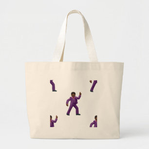 Emoji Dancing Man Grote Tote Bag