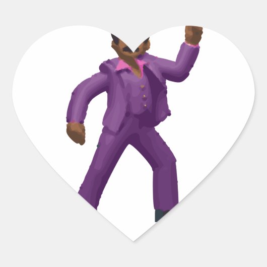 Emoji Dancing Man Hart Sticker (Voorkant)