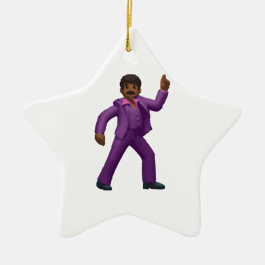 Emoji Dancing Man Keramisch Ornament (Voorkant)