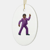 Emoji Dancing Man Keramisch Ornament (Links)