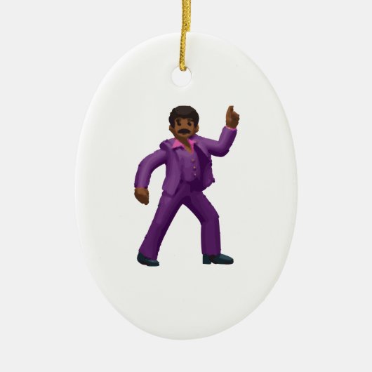 Emoji Dancing Man Keramisch Ornament (Voorkant)