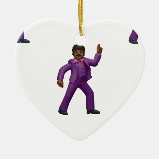 Emoji Dancing Man Keramisch Ornament (Voorkant)