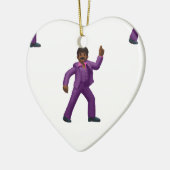 Emoji Dancing Man Keramisch Ornament (Links)